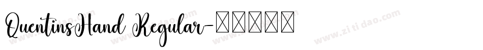 QuentinsHand Regular字体转换
